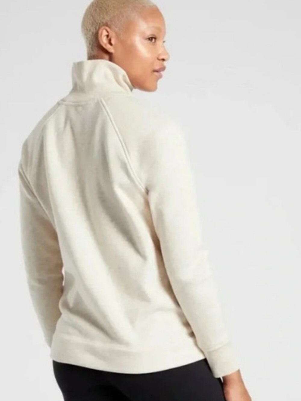 Athleta Cozy Karma Side Zip Funnel Neck Size S Pockets Soft $108 Athleisure - Picture 2 of 6